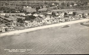 Westbrook Connecticut Stannard Beach Aerial View c1930-50s Vintage Postcard