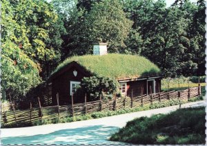 postcard Stockholm Sweden - Skansen - Soldier's croft -- house cottage farm