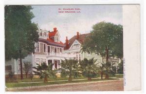 St Charles Avenue New Orleans Louisiana 1908 postcard