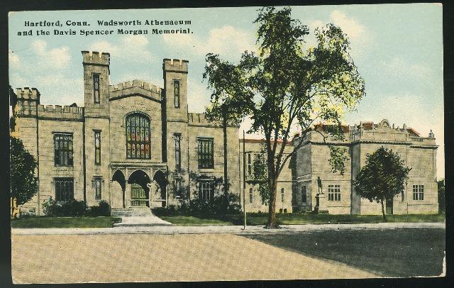 Wadsworth Athenaeum and Davis Spencer Morgan Memorial Hartford CT Postcard