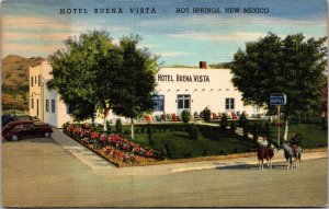 Linen Postcard Hotel Buena Vista in Hot Springs, New Mexico~1727 