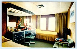 Eastern Steamship S.S. EMERALD SEAS ~ Cruise DOUBLE STATEROOM 1974? Postcard