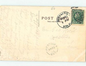 Divided-back POST OFFICE SCENE Niagara Falls New York NY AF1180