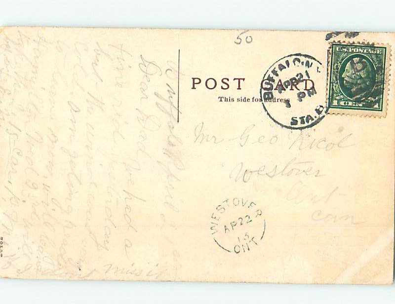 Divided-back POST OFFICE SCENE Niagara Falls New York NY AF1180