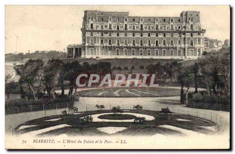 Postcard Old Biarritz Hotel Palace and Park