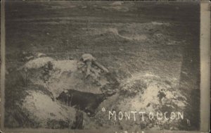 Montfaucon Meuse Argonne Offfensive? WWI Dead Soldier & Horse??? c1918 RPPC