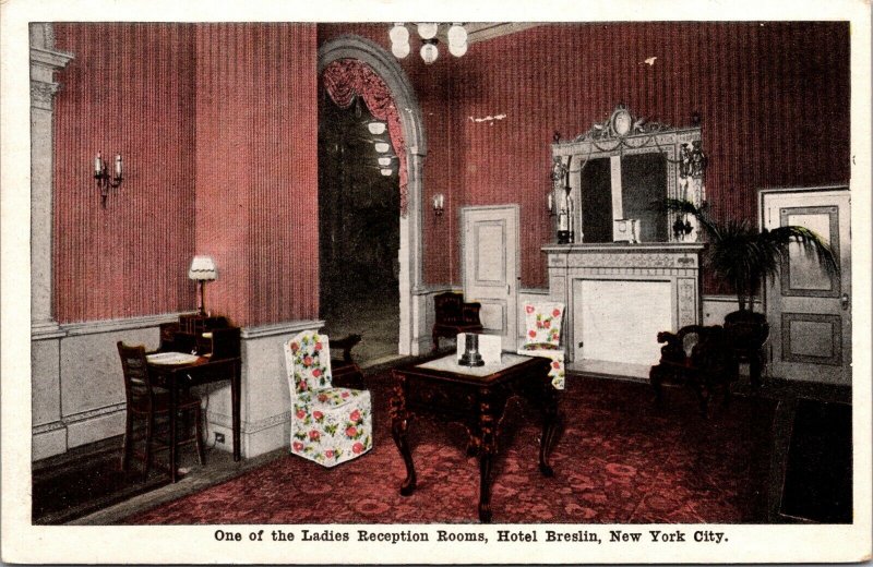 Postcard Ladies Reception Rooms at Hotel Breslin in New York City~138423