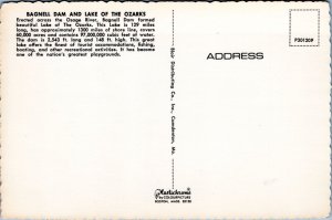 Postcard MO Lakeside Bagnell Dam