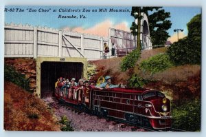 c1940's The Zoo Choo At Children's Zoo Mill Mountain Roanoke Virginia Postcard