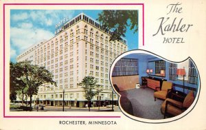 Rochester Minnesota 1959 Postcard The Kahler Hotel Room View