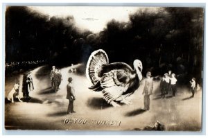 c1910's Exaggerated Turkey Martin RPPC Photo Unposted Antique Postcard