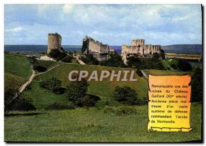 Modern Postcard Les Andelys Remarkable View Of Ruins Of Chaetau Gaillerd