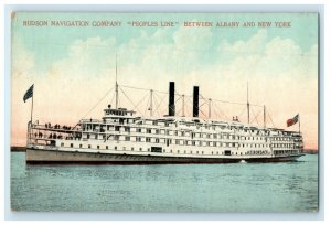 1911 North Western NY Hudson Navigation Company Peoples Line Postcard