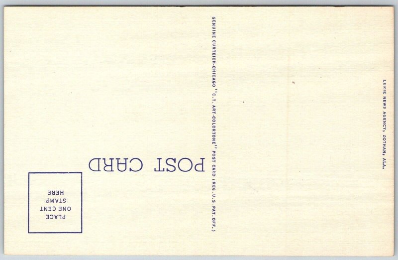 Dothan Alabama 1940s Postcard Houston Hotel