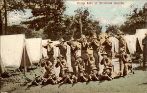 Gettysburgh PA Cancel National Guard Camp Life #1 c1900-20s Vintage Postcard