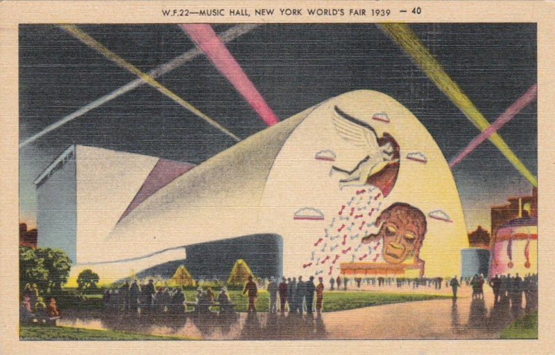 New York World's Fair 1939 Music Hall Curteich sk1938