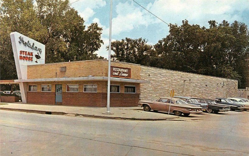 SIOUX CITY, Nebraska NE ~ HOLIDAY STEAK HOUSE~Cocktail Lounge ROADSIDE  Postcard