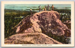 Postcard Little Current Ontario c1930s Dreamers Rock Manitoulin Island