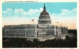 Vintage Postcard 1929 The United States Capitol Washington D.C.