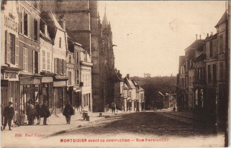 CPA MONTDIDIER avant sa destruction - Rue Parmentier (121304)