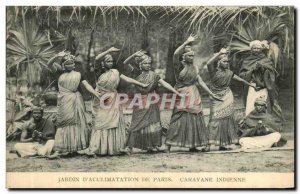 Old Postcard Paris Garden of acclimatization Indian Caravan