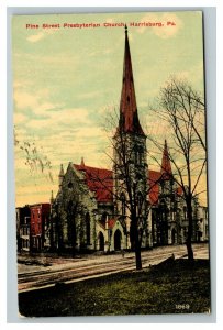 Vintage 1912 Postcard Pine Street Presbyterian Church Harrisburg Pennsylvania