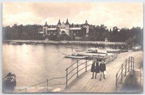 Vintage Saltsjöbaden Grand Hôtel Sweden Scenic Postcard