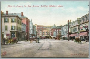 ATTLEBORO MA MAIN STREET ANTIQUE POSTCARD