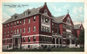 Vintage Postcard Dubuque College Campus And Seminary Building Dubuque Iowa IA