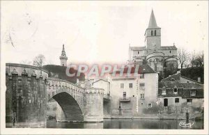 Postcard Modern Vienna Montmorillon The Old Bridge The Virgin of the Castle a...