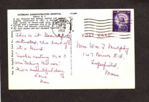 NY VA Veterans Hospital Veteran's Albany New York Postcard Administration PC