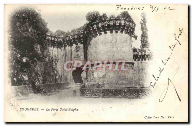 Old Postcard Fougeres Porte Saint Sulpice