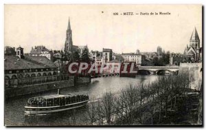 Old Postcard Metz Moselle Part Of The Boat