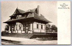 K46/ Webster Groves Missouri Postcard c1910 Webster Park Depot 264