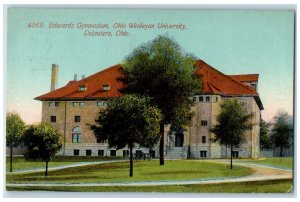 1911 Edwards Gymnasium Ohio Wesleyan University Delaware Ohio OH Postcard