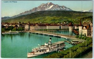 Postcard - Lucerne with Pilatus - Lucerne, Switzerland