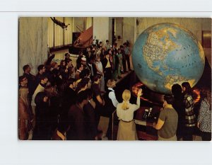 Postcard World's Largest Unmounted Globe, National Geographic Museum, D. C.
