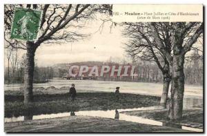 Old Postcard Meulan Place July and cote d & # 39Hardricourt (flood in March 1...