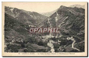 Old Postcard Digne Les Bains La Vallee Des Hot Waters And I & # 39Etablisseme...