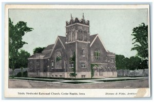 c1905 Trinity Methodist Episcopal Church Exterior Cedar Rapids Iowa IA Postcard