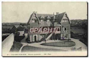 Old Postcard Villers sur Mer House Norman