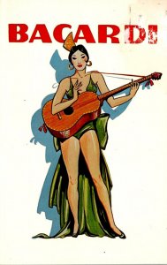 Advertising Bacardi With Beautiful Girl Playing Guitar