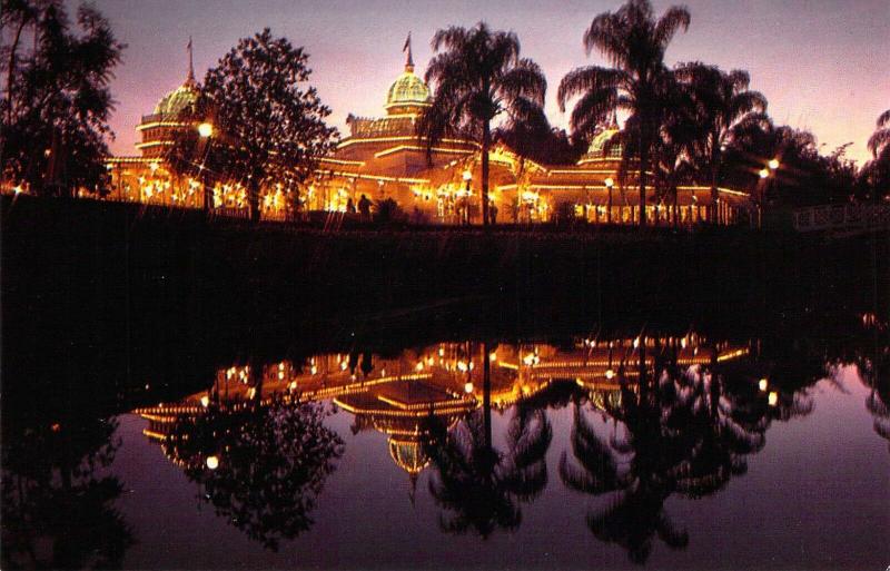 Early Walt Disney World, Crystal Palace Restaurant At Night,Vintage Postcard