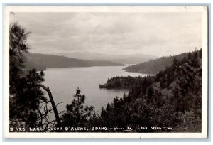 Coeur D' Alene Idaho ID Postcard RPPC Photo Lake View 1945 Posted Vintage