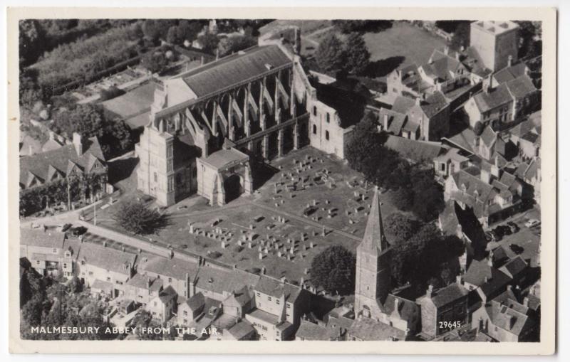 Wiltshire; Malmesbury Abbey From The Air RP PPC, Unposted, By Aero Pictorial 