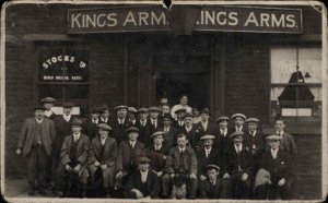 Halifax Area? W. Yorkshire? Pub Bar Stocks Beer Sign KINGS ARMS c1910 RPPC