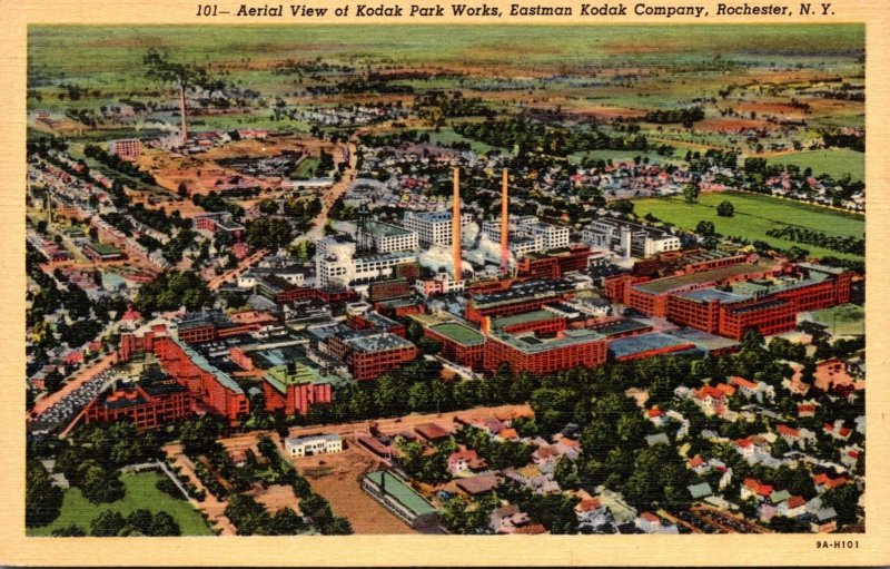 New York Rochester Aerial View Of Kodak Park Works Eastman Kodak Company Curt...