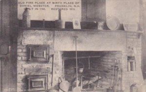 New Hampshire Franklin Old Fire Place At Birthplace Of Daniel Webster Albertype