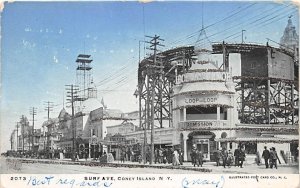 Surf Avenue Coney Island, NY, USA Amusement Park 1906 