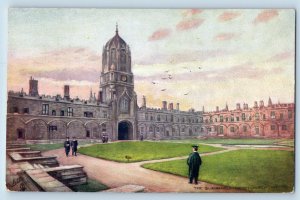 Oxford England Postcard Quadrangle Christchurch c1910 Oilette Tuck Art